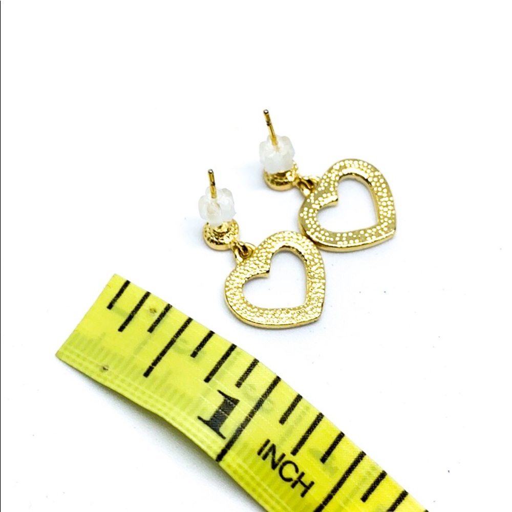 White&pink mini heart enamel Earrings - Picture 6 of 7